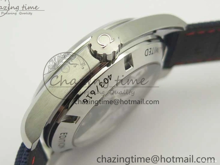 0426 EasyCare Aqua Terra Master Ryder Cup Edition VSF 1:1 Best Edition White Textured Dial on Blue Nylon Strap A8500 Super Clone 8016